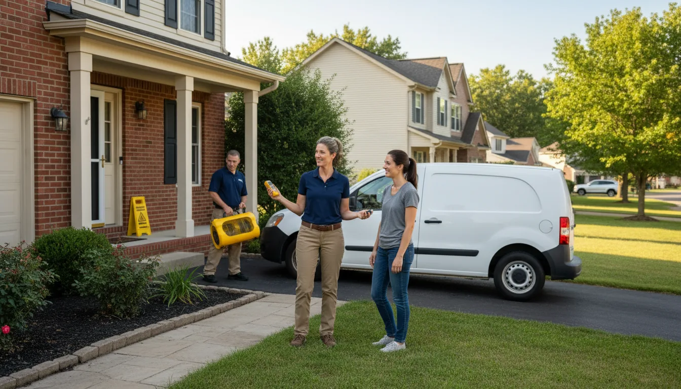 Residential water damage restoration in Red House, VA
